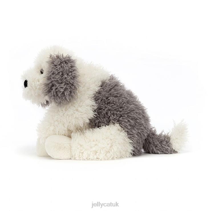 Jellycat Toy V248Z403 Floofie Sheepdog Grey and White