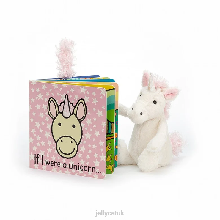 Jellycat Book V248Z770 If I Were A Unicorn Book and Bashful Unicorn White