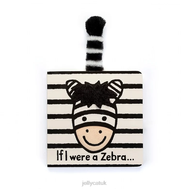 Jellycat Book V248Z776 If I were a Zebra Board Book Multi-colour