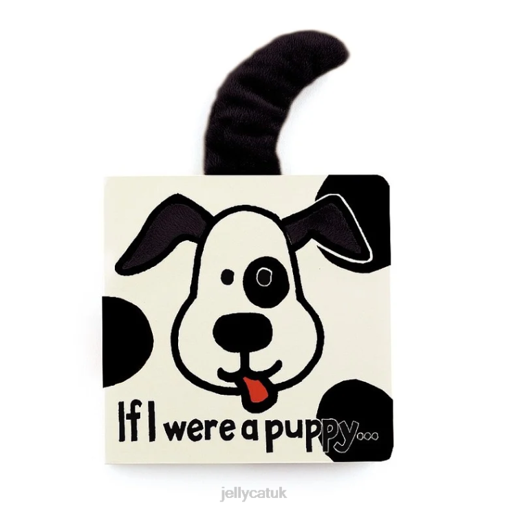 Jellycat Book V248Z790 If I Were A Puppy Book Black and White
