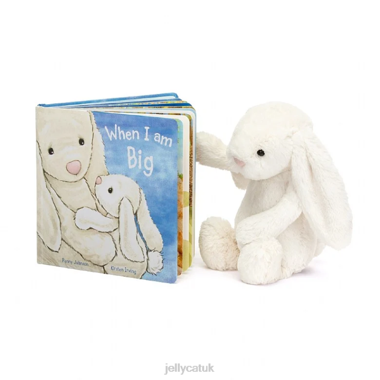 Jellycat Book V248Z734 When I am Big Book and Bashful Bunny Cream