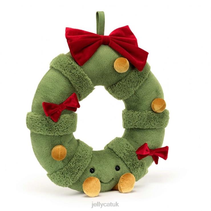 Jellycat Toy V248Z552 Amuseable Decorated Christmas Wreath Multi-colour