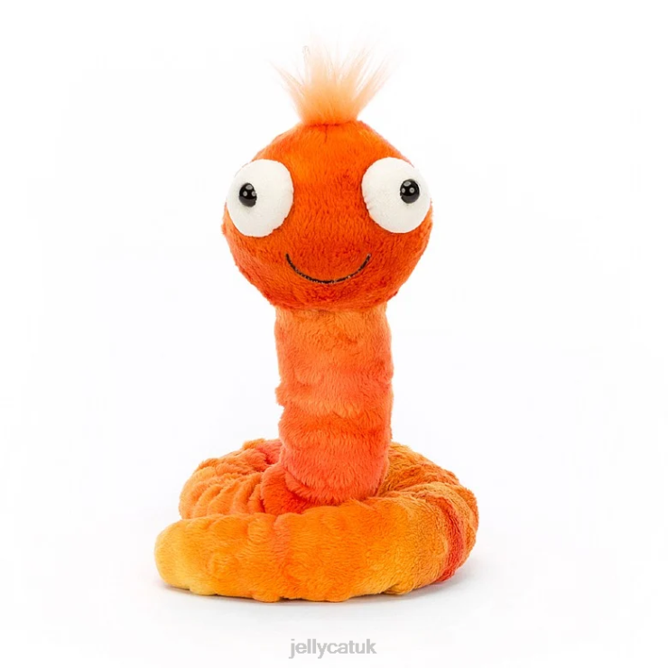 Jellycat Toy V248Z121 Winston Worm Orange
