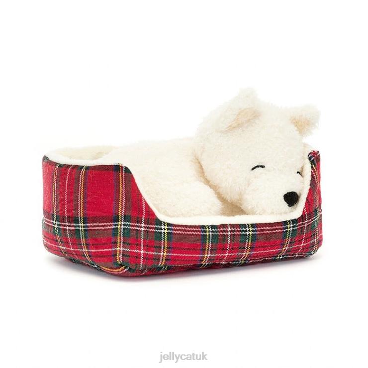 Jellycat Toy V248Z289 Napping Nipper Westie Black and White