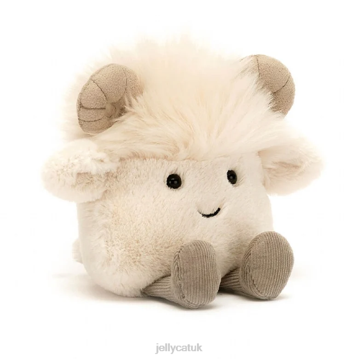 Jellycat Toy V248Z115 Amuseabean Ram Cream