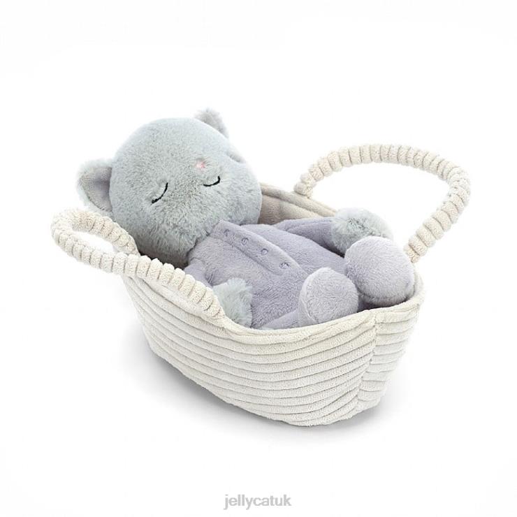 Jellycat Toy V248Z407 Rock-a-Bye Kitten Grey